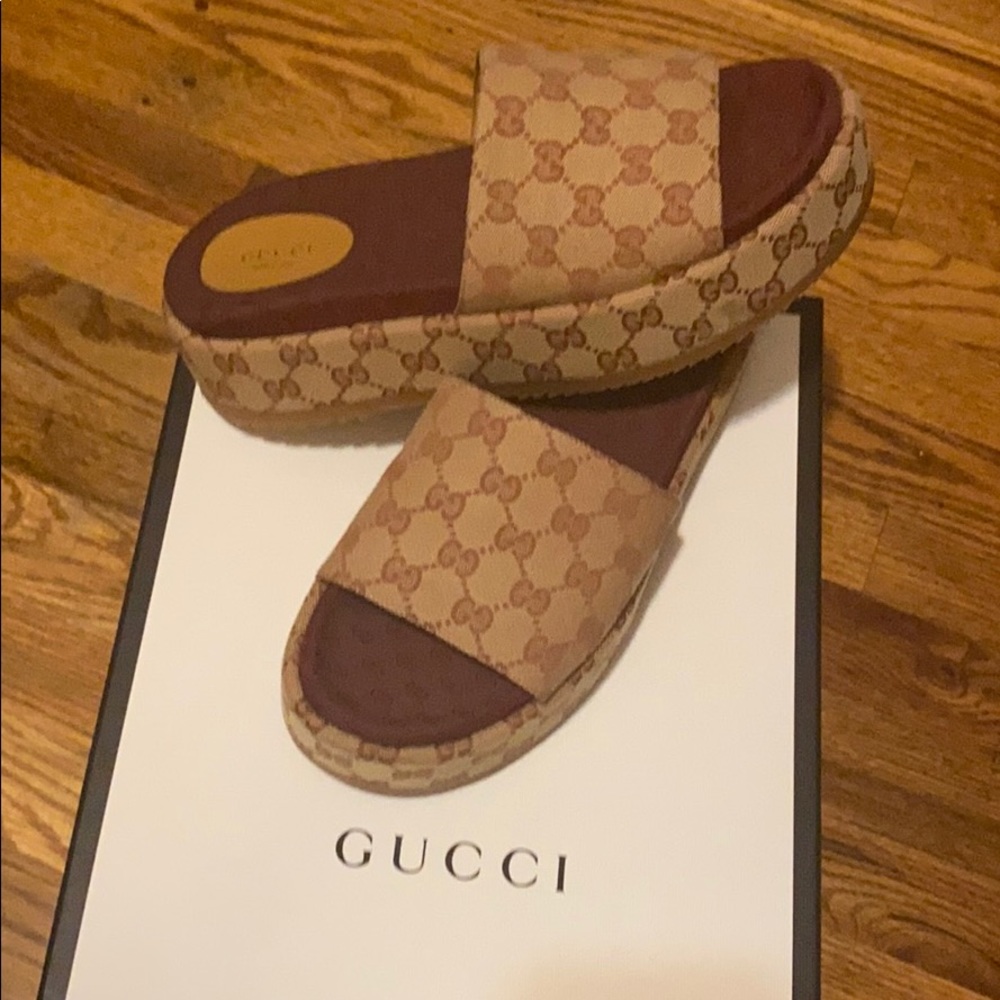 Gucci Original GG platform slide
